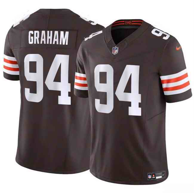 Men's Cleveland Browns #94 Mason Graham 2025 Draft F.U.S.E. Vapor Limited Stitched Football Jersey